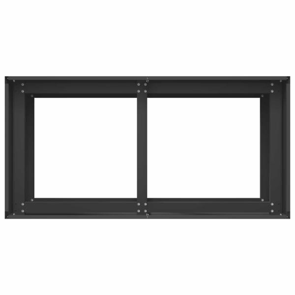 Garten-Pflanzgefäß Schwarz 80 x 40 x 60 cm Kaltgewalzter Stahl