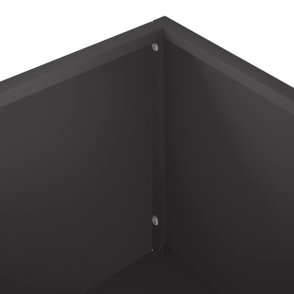 Garten-Pflanzgefäß Schwarz 80 x 40 x 60 cm Kaltgewalzter Stahl
