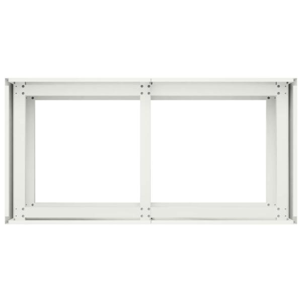 Garten-Pflanzgefäß Weiß 80 x 40 x 60 cm Kaltgewalzter Stahl