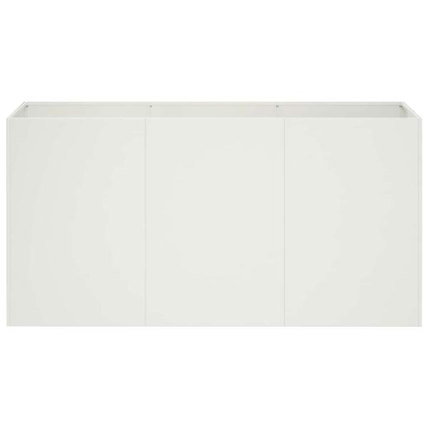 Garten-Pflanzgefäß Weiß 120 x 40 x 60 cm Kaltgewalzter Stahl