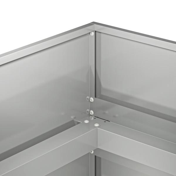 Garten-Pflanzgefäß Silber 200 x 80 x 60 cm Verzinkter Stahl
