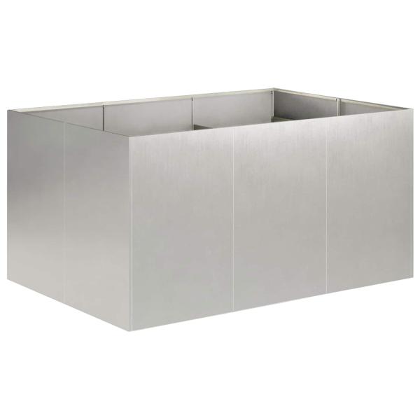 Garten-Pflanzgefäß Silber 120 x 80 x 60 cm Edelstahl