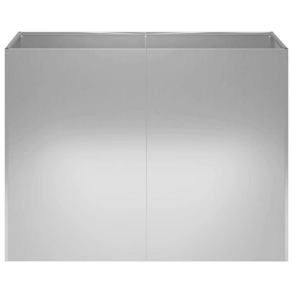 Garten-Pflanzgefäß Silber 80 x 40 x 60 cm Verzinkter Stahl