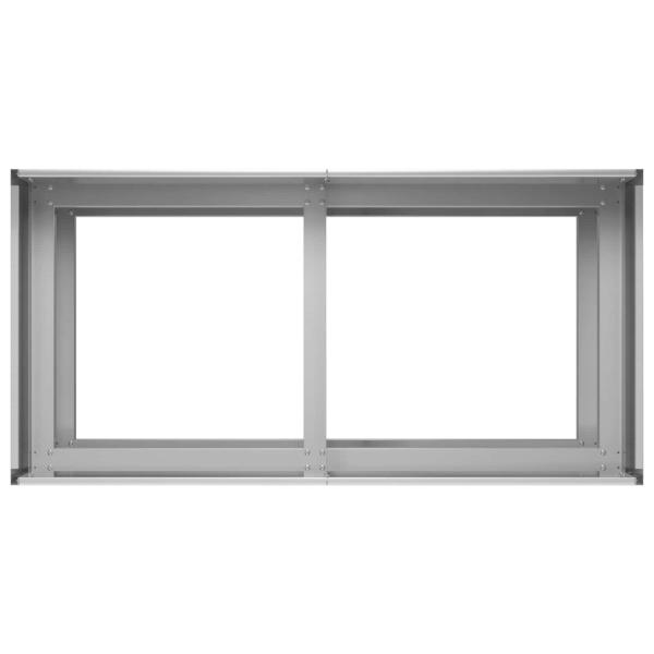 Garten-Pflanzgefäß Silber 80 x 40 x 60 cm Verzinkter Stahl