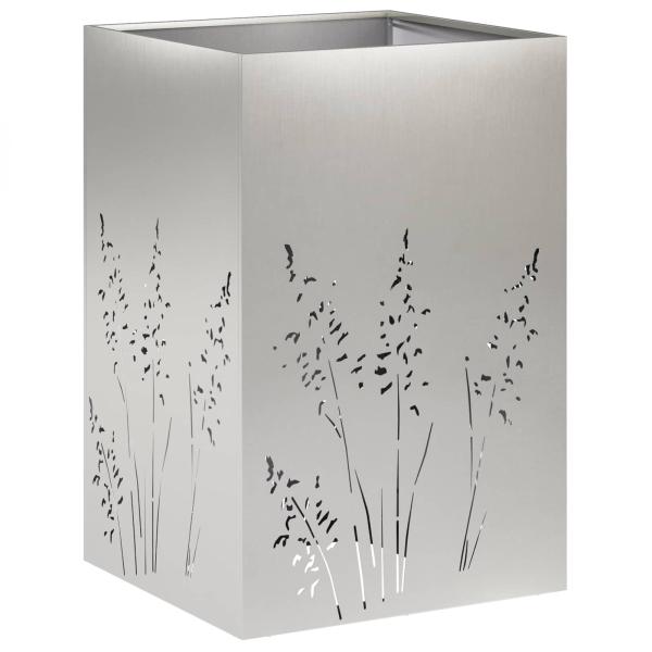 Garten-Pflanzgefäß Silber 50 x 50 x 75 cm Edelstahl