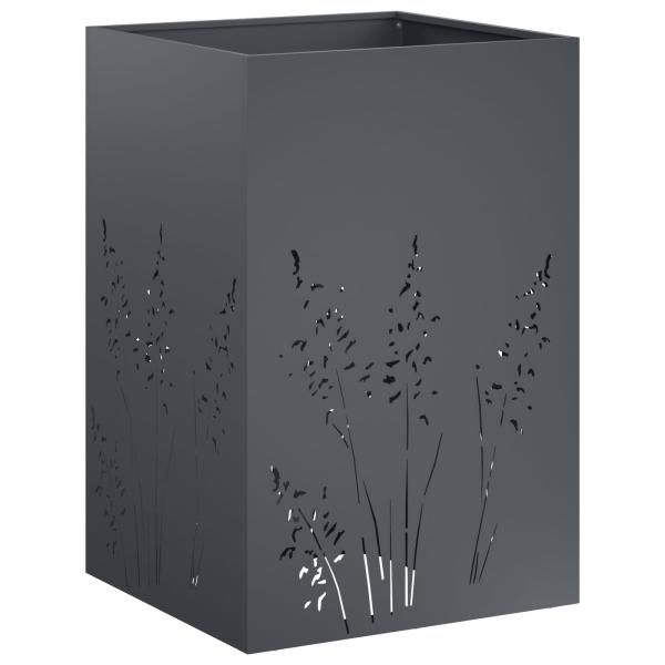 Garten-Pflanzgefäß Anthrazit 50 x 50 x 75 cm