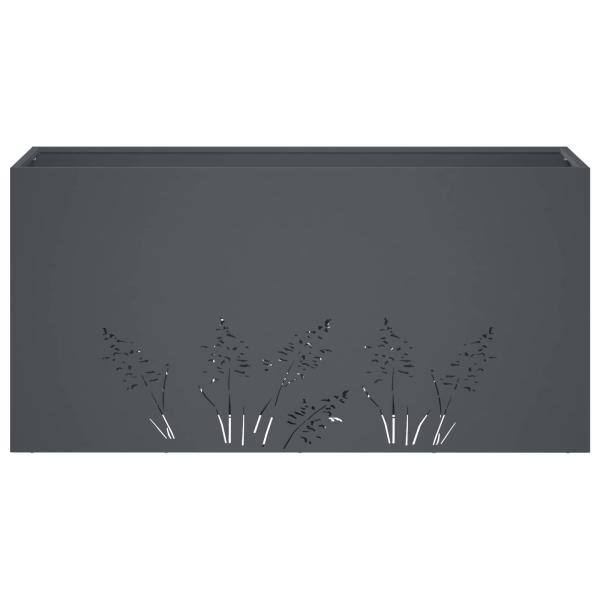 Garten-Pflanzgefäß Anthrazit 100 x 20 x 49 cm