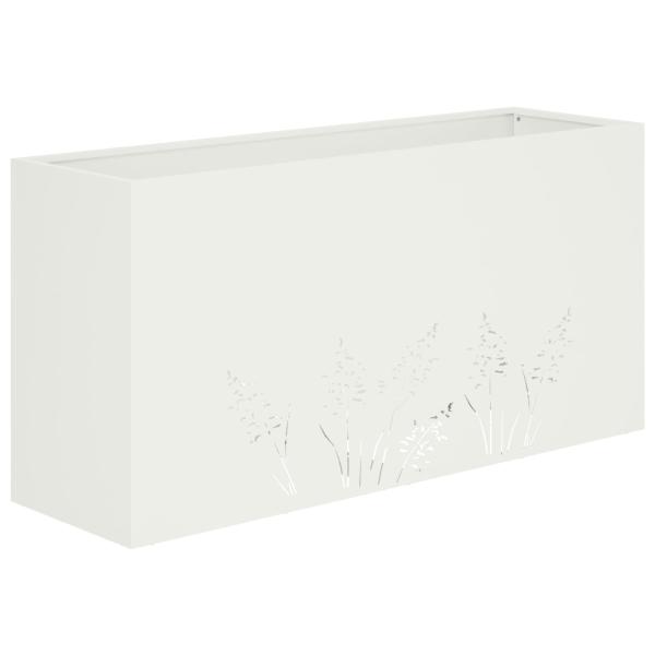 Garten-Pflanzgefäß 2 Stk. Weiß 100 x 20 x 49 cm