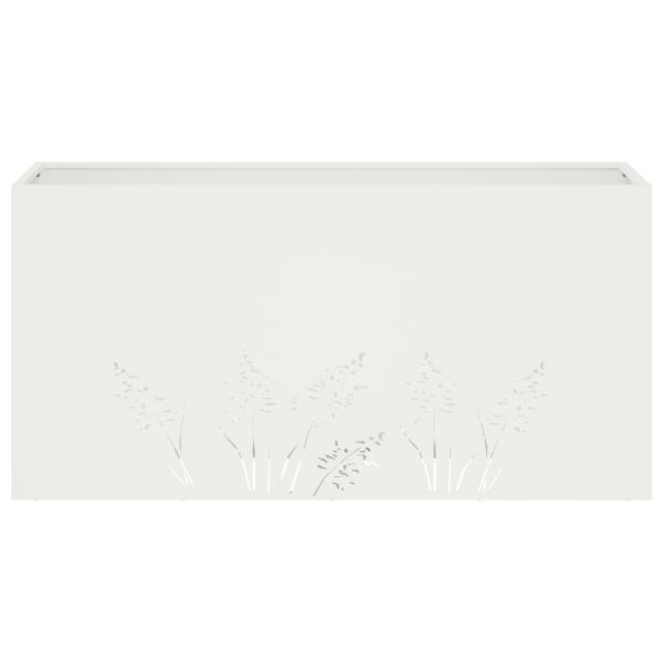 Garten-Pflanzgefäß 2 Stk. Weiß 100 x 20 x 49 cm