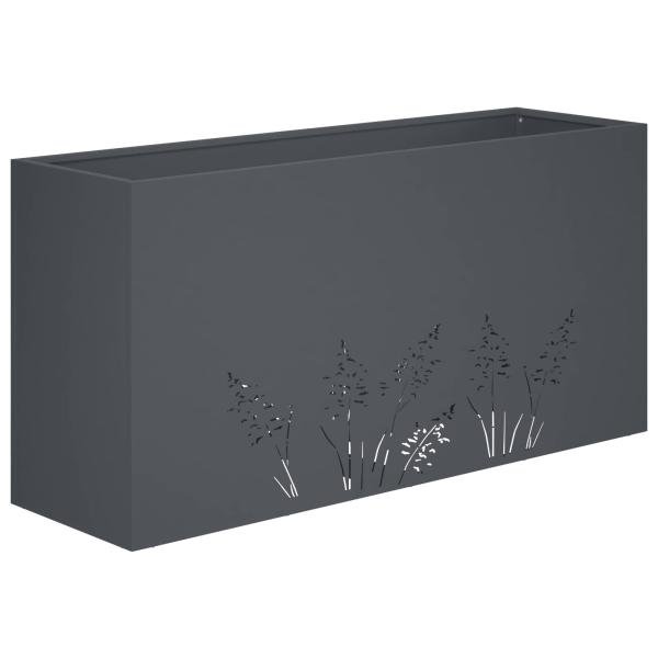 Garten-Pflanzgefäß Anthrazit 100 x 30 x 49 cm