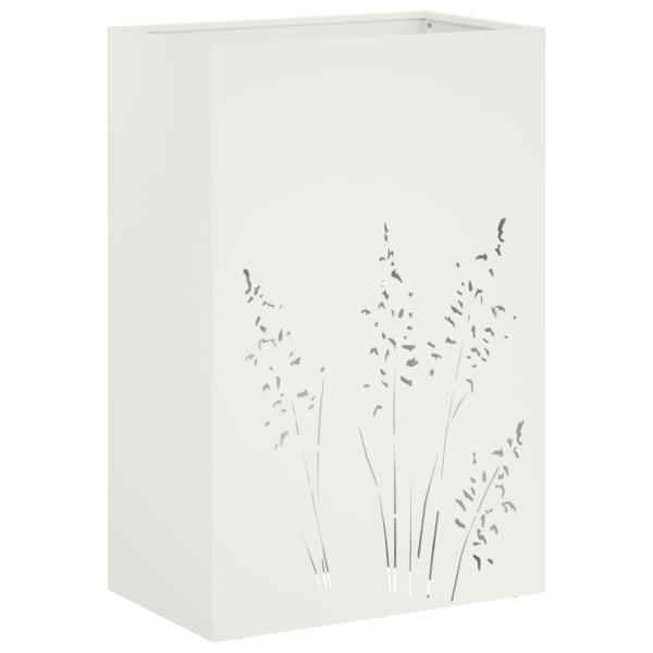 Garten-Pflanzgefäß 2 Stk. Weiß 50 x 30 x 75 cm