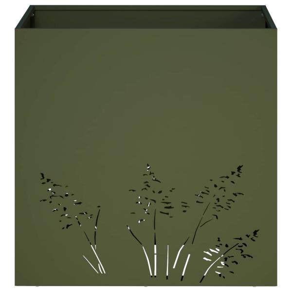 Garten-Pflanzgefäß 2 Stk. Olivgrün 50 x 50 x 49 cm