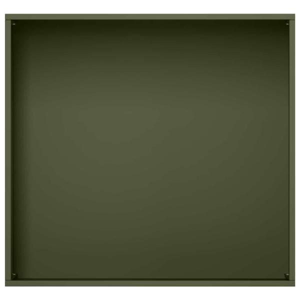 Garten-Pflanzgefäß Olivgrün 50 x 50 x 49 cm Kaltgewalzter Stahl