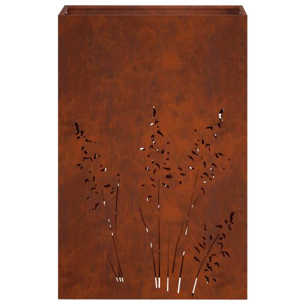 Garten-Pflanzgefäß Rostoptik 50 x 30 x 75 cm Wetterfeststahl