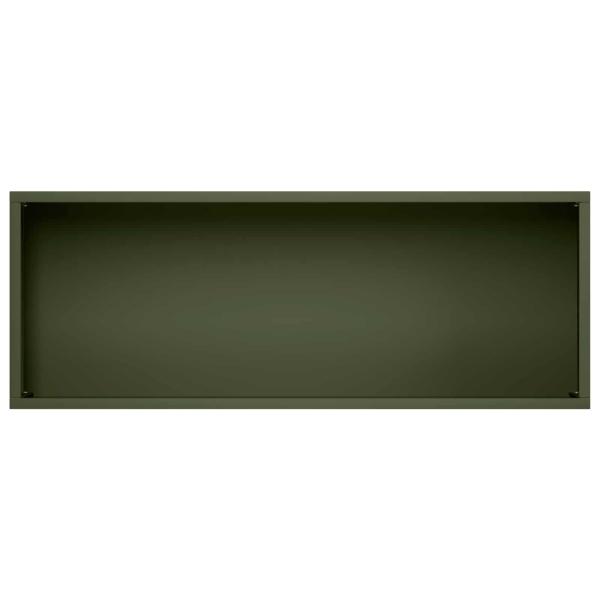 Garten-Pflanzgefäß Olivgrün 80 x 30 x 49 cm Kaltgewalzter Stahl