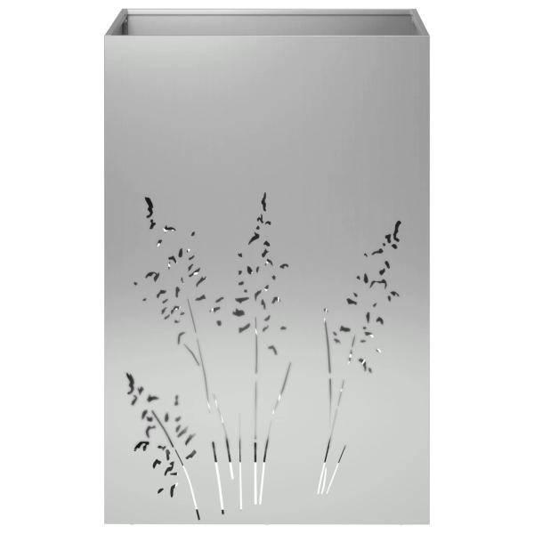 Garten-Pflanzgefäß Silber 50 x 50 x 75 cm Verzinkter Stahl