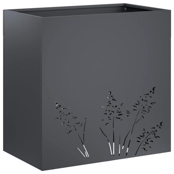 Garten-Pflanzgefäß 2 Stk. Anthrazit 50 x 30 x 49 cm