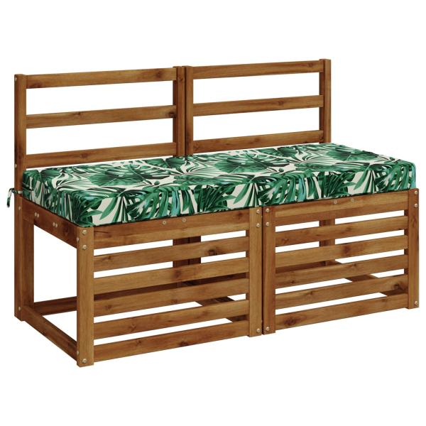 2-teilige Bankkissen SOEST 2 stk. 100 % Polyester Blattmuster