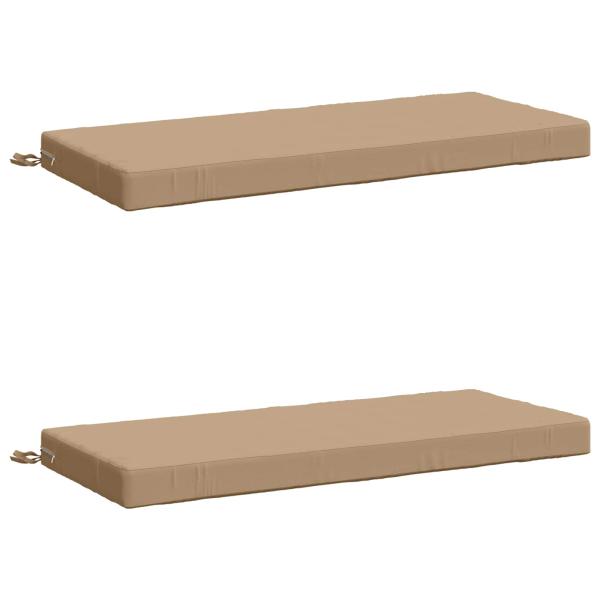 2-teilige Bankkissen SOEST 2 stk. 100 % Polyester Sand