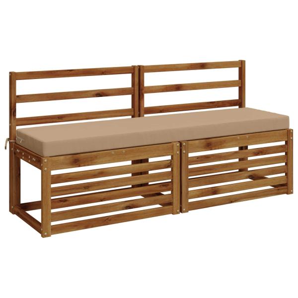 Bankkissen SOEST 2 stk. 100 % Polyester Sand 150 x 40 x 8 cm