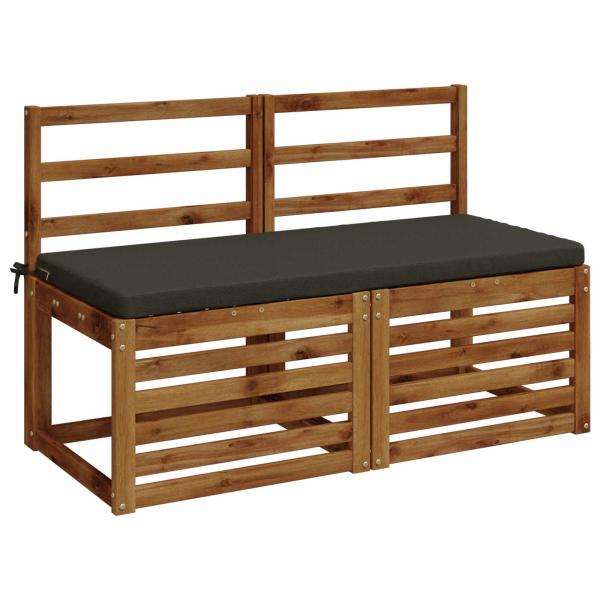 2-teilige Bankkissen SOEST 2 stk. 100 % Polyester Anthrazit