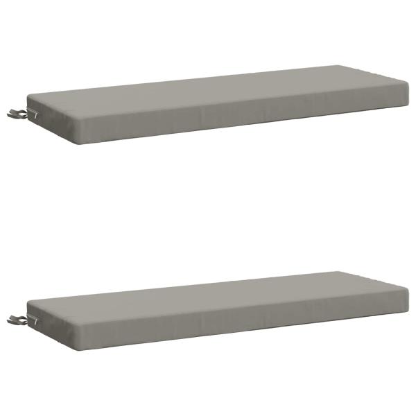 ARDEBO.de - 2-teilige Bankkissen SOEST 2 stk. 100 % Polyester Grau