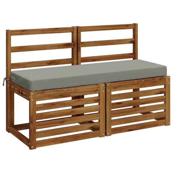 2-teilige Bankkissen SOEST 2 stk. 100 % Polyester Grau