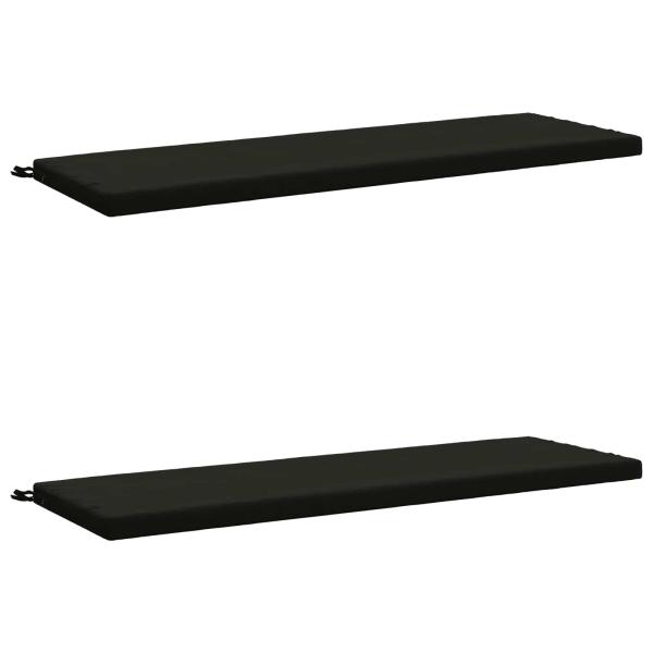 2-teilige Bankkissen SOEST 2 stk. 100 % Polyester Schwarz