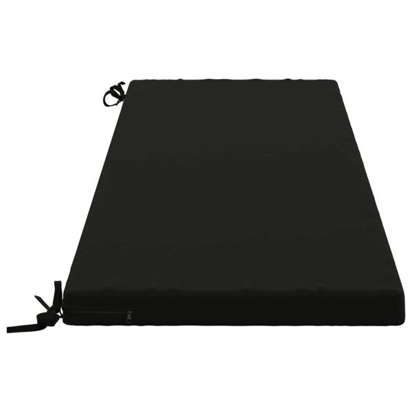 2-teilige Bankkissen SOEST 2 stk. 100 % Polyester Schwarz