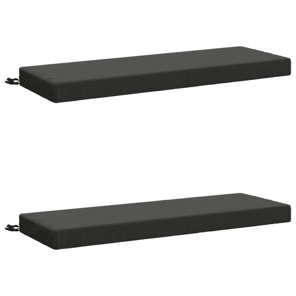 2-teilige Bankkissen SOEST 2 stk. 100 % Polyester Anthrazit