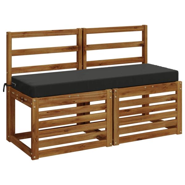 2-teilige Bankkissen SOEST 2 stk. 100 % Polyester Anthrazit
