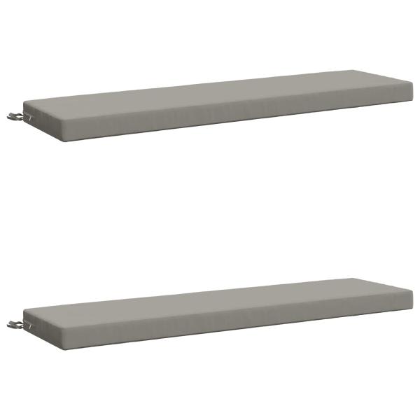ARDEBO.de - 2-teilige Bankkissen SOEST 2 stk. 100 % Polyester Grau