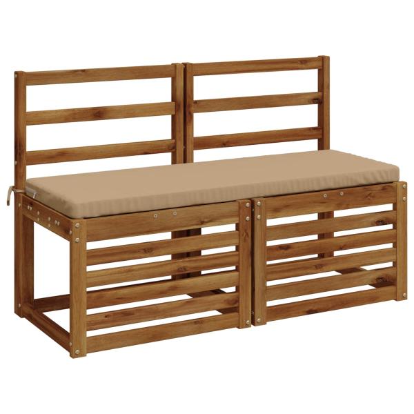2-teilige Bankkissen SOEST 2 stk. 100 % Polyester Sand