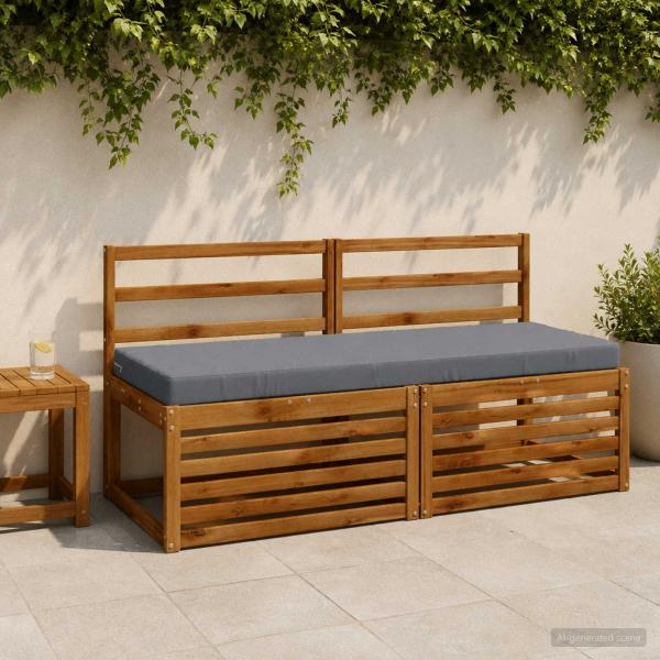 ARDEBO.de - Bankkissen SOEST 2 stk. 100 % Polyester Blau 140 x 50 x 8 cm