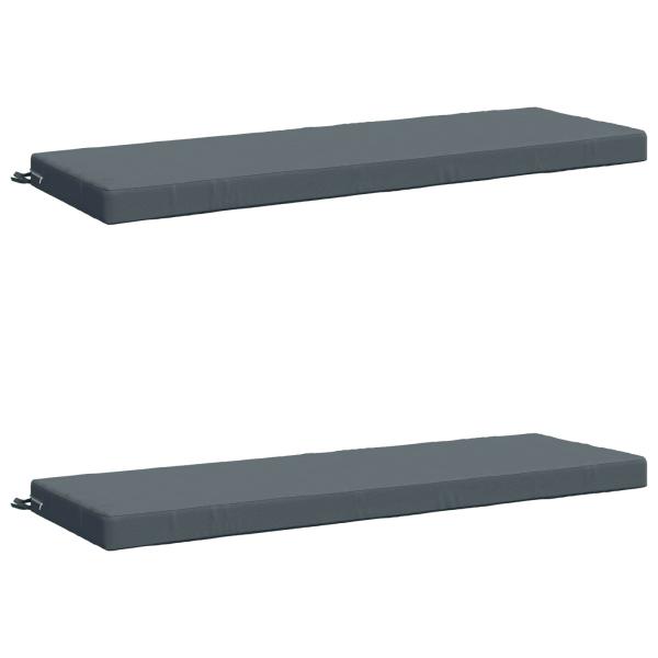 Bankkissen SOEST 2 stk. 100 % Polyester Blau 140 x 50 x 8 cm