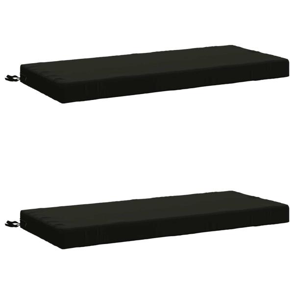 2-teilige Bankkissen SOEST 2 stk. 100 % Polyester Schwarz
