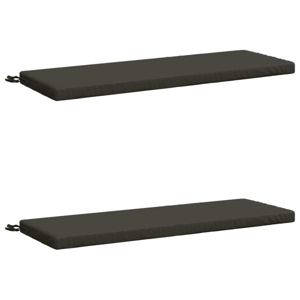 2-teilige Bankkissen SOEST 2 stk. 100 % Polyester Anthrazit