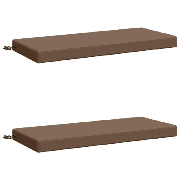 2-teilige Bankkissen SOEST 2 stk. 100 % Polyester Taupe