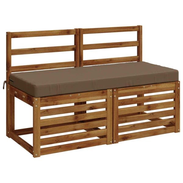 2-teilige Bankkissen SOEST 2 stk. 100 % Polyester Taupe