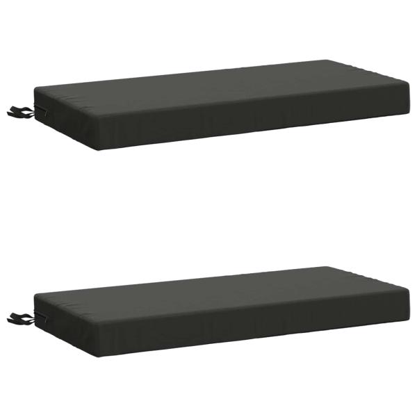2-teilige Bankkissen SOEST 2 stk. 100 % Polyester Anthrazit