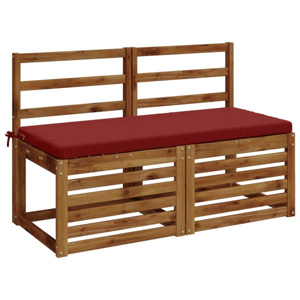 2-teilige Bankkissen SOEST 2 stk. 100 % Polyester Weinrot