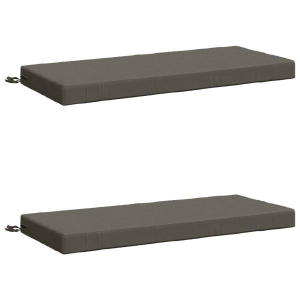2-teilige Bankkissen SOEST 2 stk. 100 % Polyester Grau