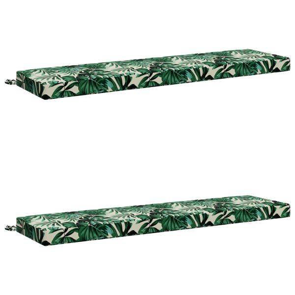 Bankkissen SOEST 2 stk. 100 % Polyester Blattmuster