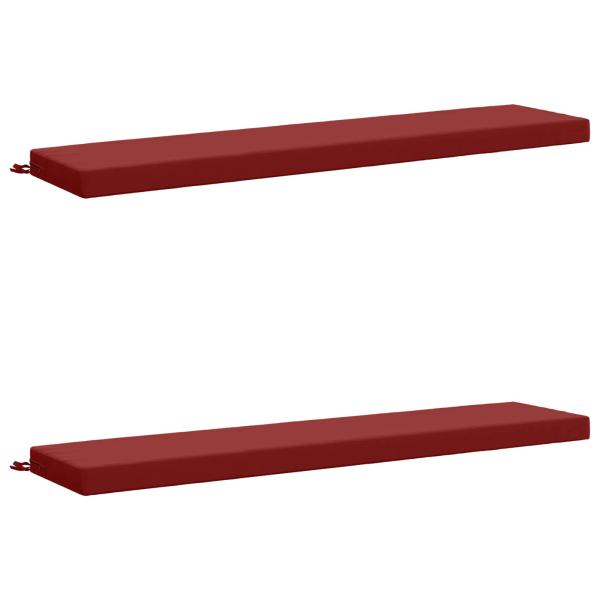 2-teilige Bankkissen SOEST 2 stk. 100 % Polyester Weinrot
