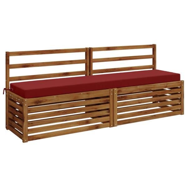 2-teilige Bankkissen SOEST 2 stk. 100 % Polyester Weinrot