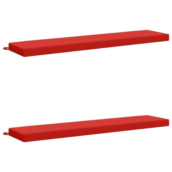 ARDEBO.de - 2-teilige Bankkissen SOEST 2 stk. 100 % Polyester Rot