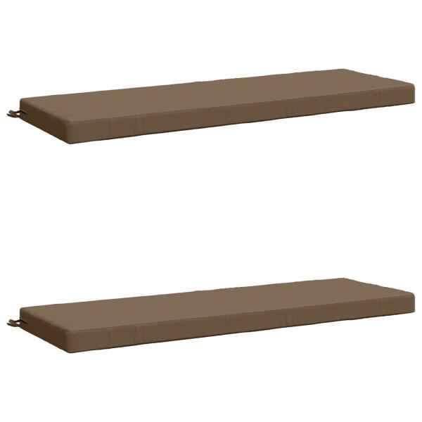 2-teilige Bankkissen SOEST 2 stk. 100 % Polyester Taupe