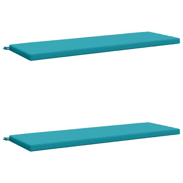ARDEBO.de - 2-teilige Bankkissen SOEST 2 stk. 100 % Polyester Türkis