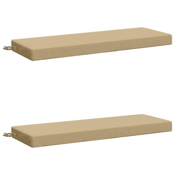 2-teilige Bankkissen SOEST 2 stk. 100 % Polyester Beige