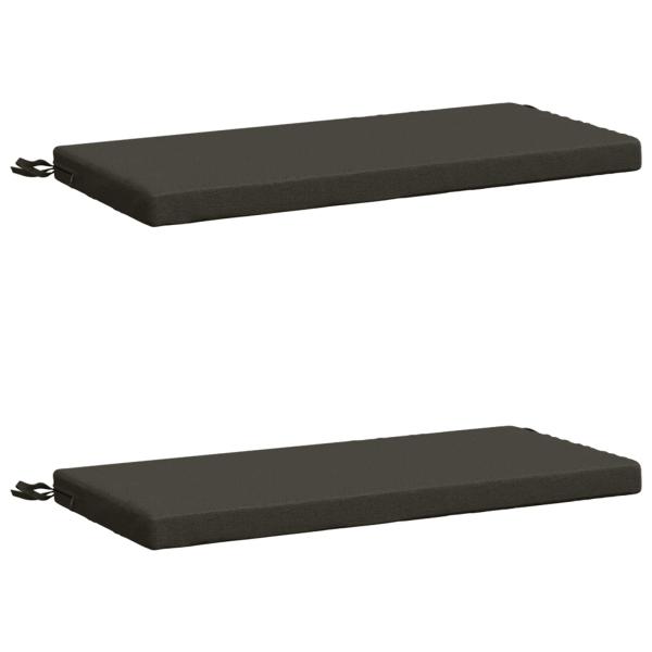 Bankkissen SOEST 2 stk. 100 % Polyester Anthrazit